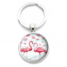 Porte-clé Flamant Rose Cadeau Original Anniversaire Noël pour la Création de Bijoux Fantaisie - DIY