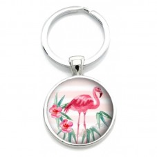 Porte-clé Flamant Rose Cadeau Original Anniversaire Noël pour la Création de Bijoux Fantaisie - DIY