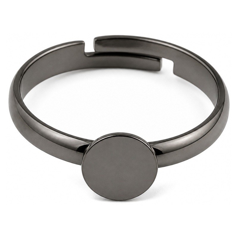 5 Supports Bague Ajustable Gunmétal 8mm