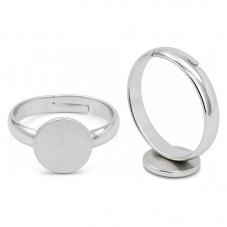 5 Supports Bague Ajustable Platine 10mm