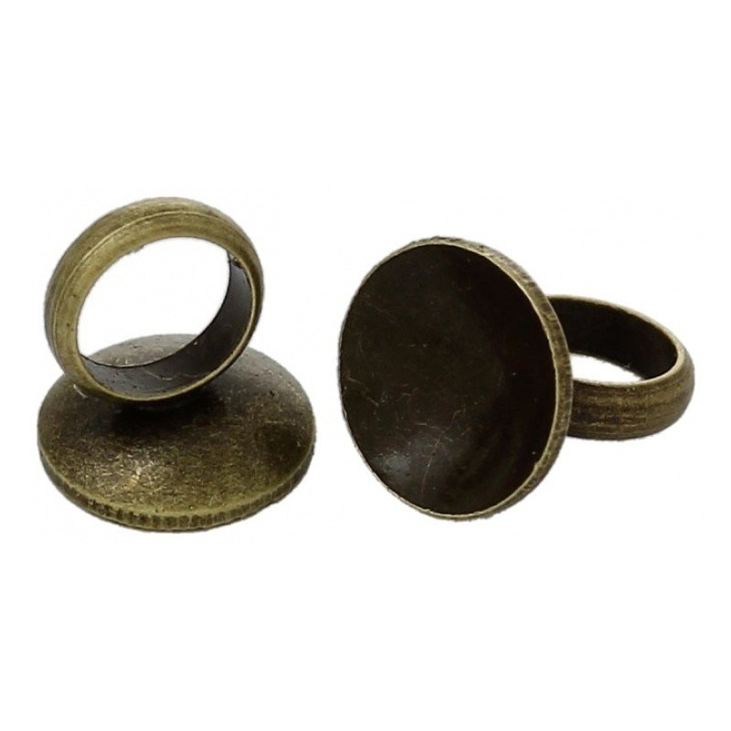 4 Attaches Pendentifs Bronze pour Globe 6mm