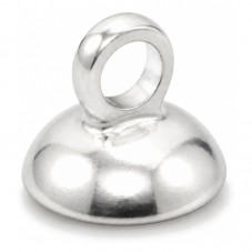 4 Attaches Pendentif Argenté pour Globe 6mm pour la Création de Bijoux Fantaisie - DIY