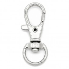 5 Mousquetons Accroche Porte-Clés Platine 32x14mm pour la Création de Bijoux Fantaisie - DIY
