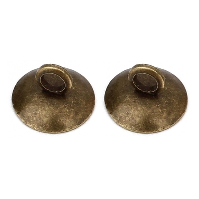 2 Attaches Pendentif Bronze pour Globe 8mm