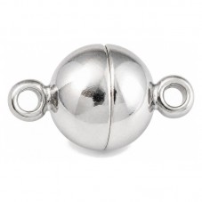 Fermoir Aimanté Magnétique Argenté 11,5mm pour la Création de Bijoux Fantaisie - DIY