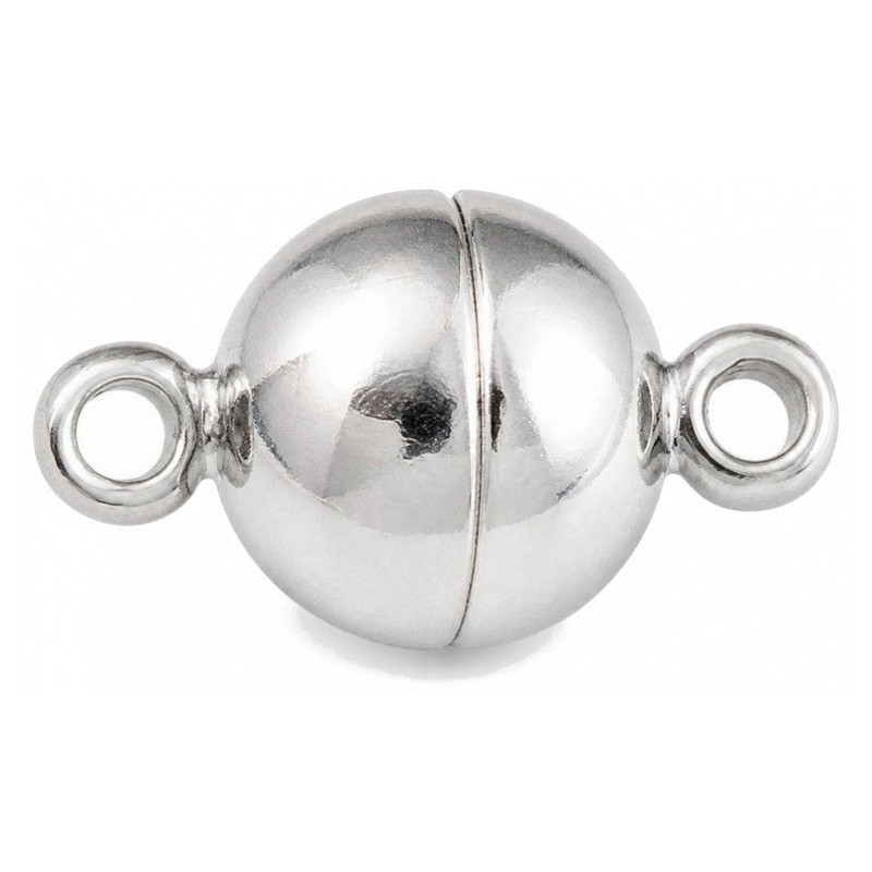 Fermoir Aimanté Magnétique Argenté 11,5mm