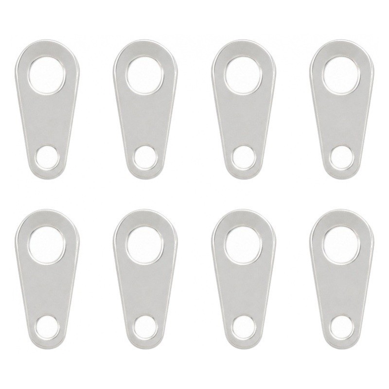 20 Attaches Embout Fermoir Connecteur pour Finition Chaîne Argenté 6x3mm
