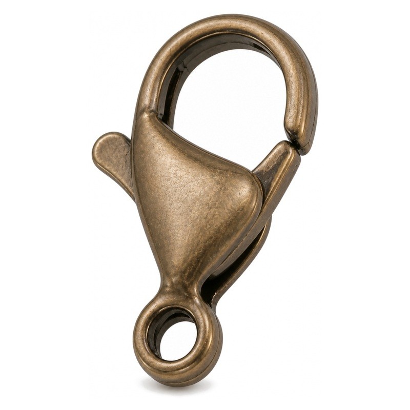 10 Fermoirs Mousquetons Bronze 12mm