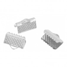 25 Embouts Pinces Griffes Attaches Argentés pour Ruban 10mm pour la Création de Bijoux Fantaisie - DIY