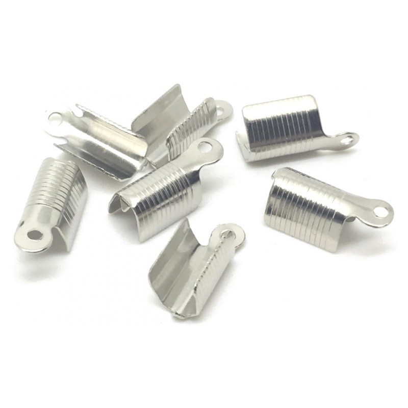 20 Embouts Attaches pour Cordon Platine 12x5mm
