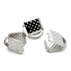 50 Embouts Pinces Griffes Platine pour Ruban 6mm pour la Création de Bijoux Fantaisie - DIY