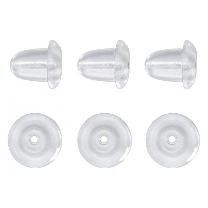 100 Stoppers Embouts en Plastique pour Boucles d'Oreilles 5x4mm