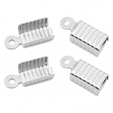 20 Embouts Attaches Argentées pour Cordon 5x13mm pour la Création de Bijoux Fantaisie - DIY
