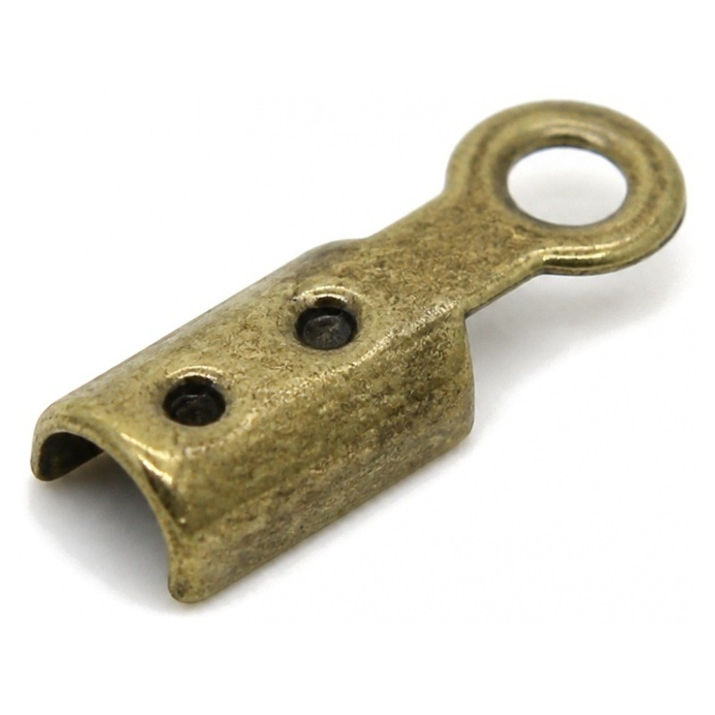 50 Embouts Attaches pour Cordon Bronze 7x2 mm