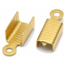 20 Embouts Attaches pour Cordon Doré 13x5mm pour la Création de Bijoux Fantaisie - DIY