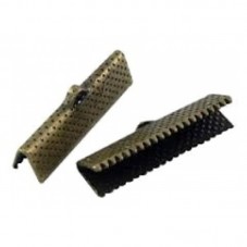 5 Embouts Pinces Griffes Attaches Bronze pour Ruban 25mm pour la Création de Bijoux Fantaisie - DIY