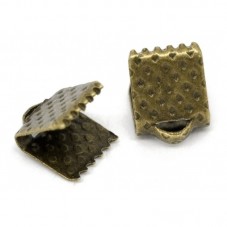 25 Embouts Pinces Griffes Attaches Bronze pour Ruban 6mm pour la Création de Bijoux Fantaisie - DIY