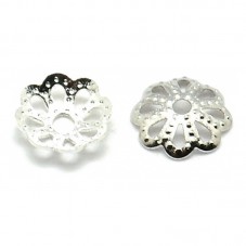 20 Coupelles Calottes pour Perles Argenté 6x1,5mm pour la Création de Bijoux Fantaisie - DIY