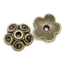 10 Coupelles Calottes pour Perles Bronze 10mm pour la Création de Bijoux Fantaisie - DIY