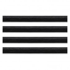 1 Mètre de Cordon Corde Cuir Véritable Noir 3mm pour la Création de Bijoux Fantaisie - DIY