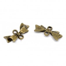 4 Connecteurs Noeuds Papillon Bronze 20x10mm pour la Création de Bijoux Fantaisie - DIY