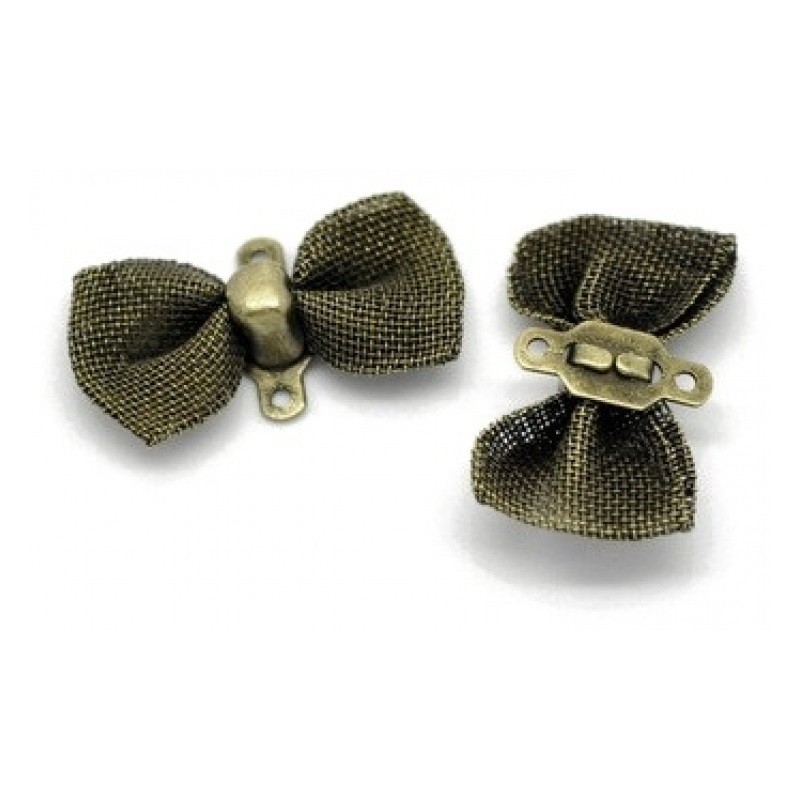 4 Connecteurs Noeuds Papillon Bronze 18x9mm