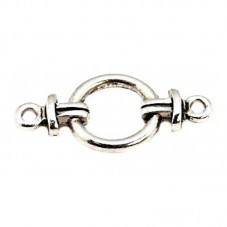 5 Connecteurs Double Anneau Argenté 25x13mm pour la Création de Bijoux Fantaisie - DIY