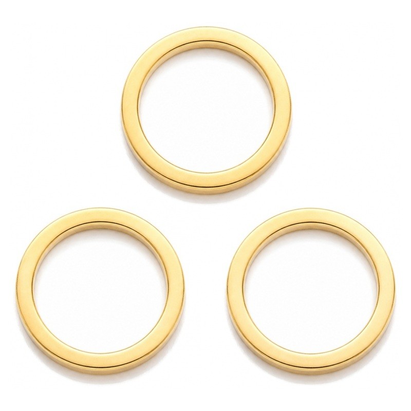 20 Connecteurs Rond Doré 8x1mm