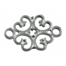 10 Connecteurs Arabesque Argenté 18x13mm pour la Création de Bijoux Fantaisie - DIY