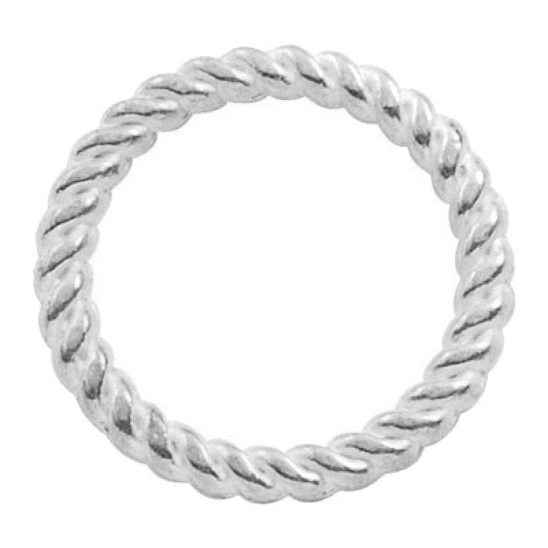 10 Connecteurs Rond Argenté 9,5mm