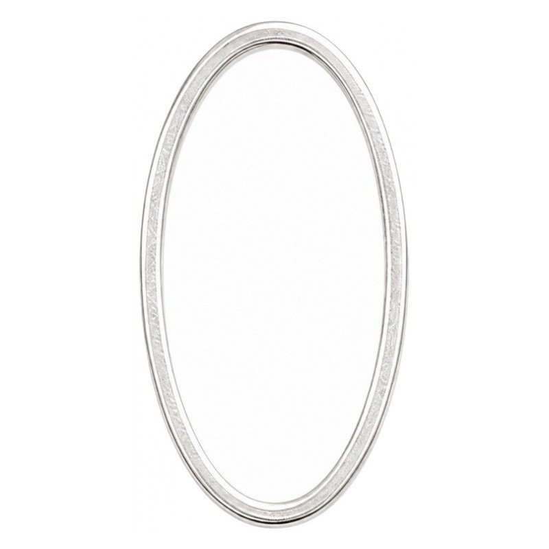 10 Connecteurs Ovale Argenté 16x9mm