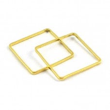 10 Connecteurs Carré Doré 12x12mm pour la Création de Bijoux Fantaisie - DIY