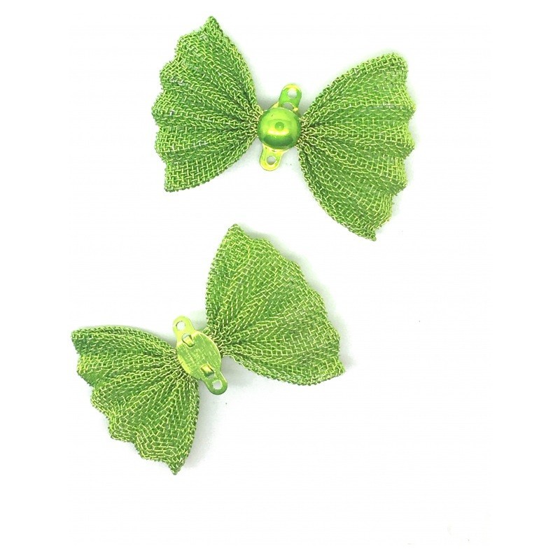2 Grands Noeuds Papillon Connecteurs en Métal 25x37mm