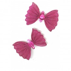 2 Grands Noeuds Papillon Connecteurs en Métal 25x37mm pour la Création de Bijoux Fantaisie - DIY