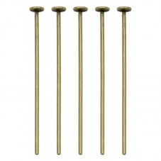 100 Tiges à Tête Plate Bronze 20mm pour la Création de Bijoux Fantaisie - DIY