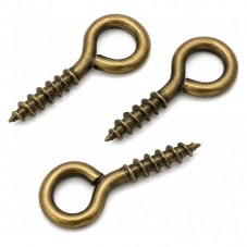 100 Pitons à Vis Bronze 8x4mm pour la Création de Bijoux Fantaisie - DIY