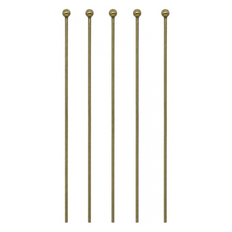 50 Tiges à Boule Bronze 40mm