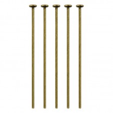 100 Tiges à Tête Plate Bronze 50mm pour la Création de Bijoux Fantaisie - DIY