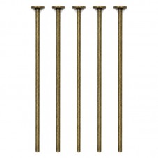 100 Tiges à Tête Plate Bronze 30mm pour la Création de Bijoux Fantaisie - DIY