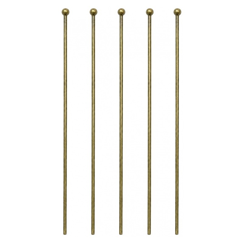 50 Tiges à Boule Bronze 30mm
