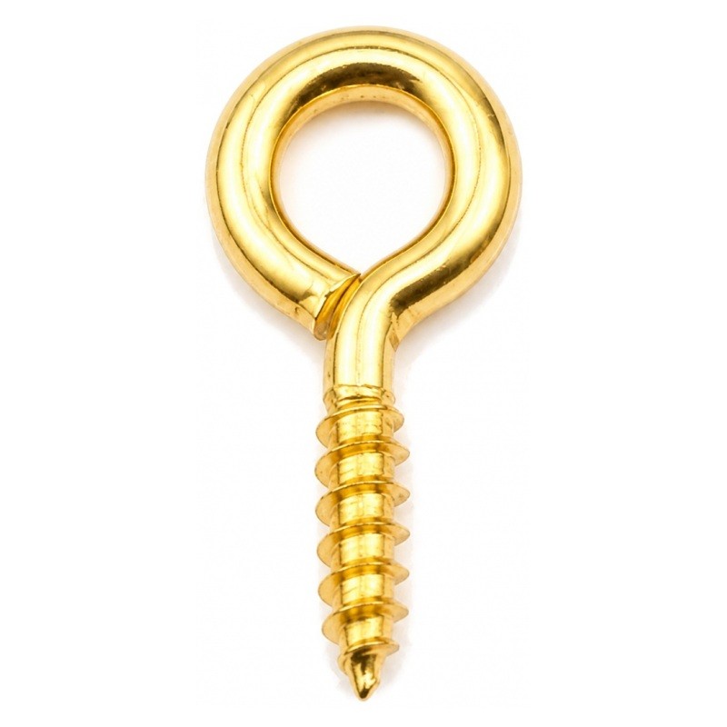 100 Pitons à Vis Dorés 8x4mm