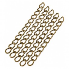10 Chaînes, Chaînettes d'Extension Bronze 50mm pour la Création de Bijoux Fantaisie - DIY