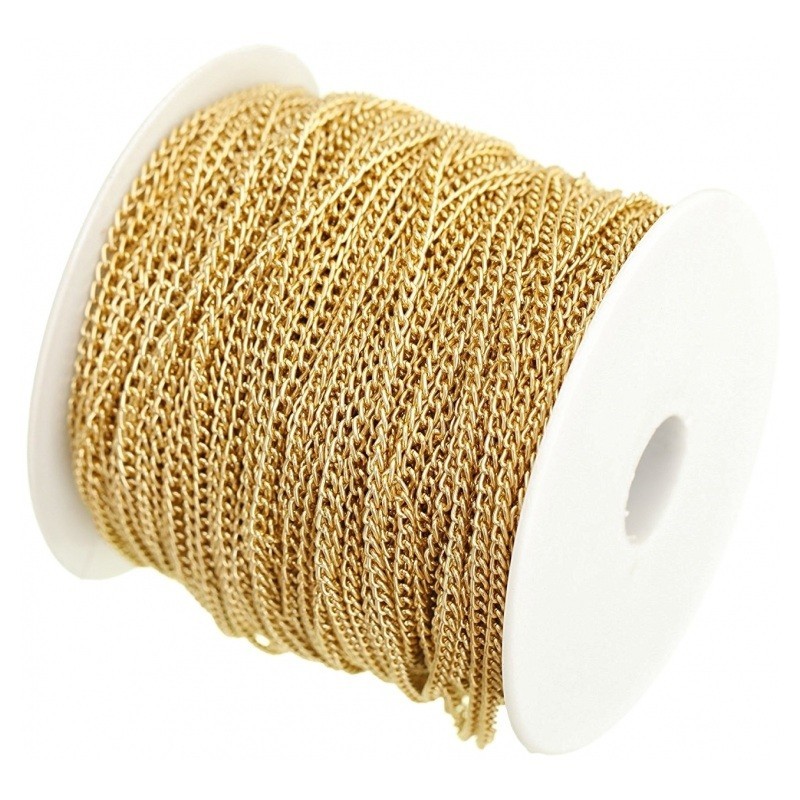 1 Mètre de Chaine Très Fine à Maille Dorée 1,5mm