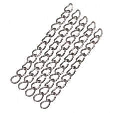 10 Chaînes,Chaînettes d'Extension Platine 50mm pour la Création de Bijoux Fantaisie - DIY