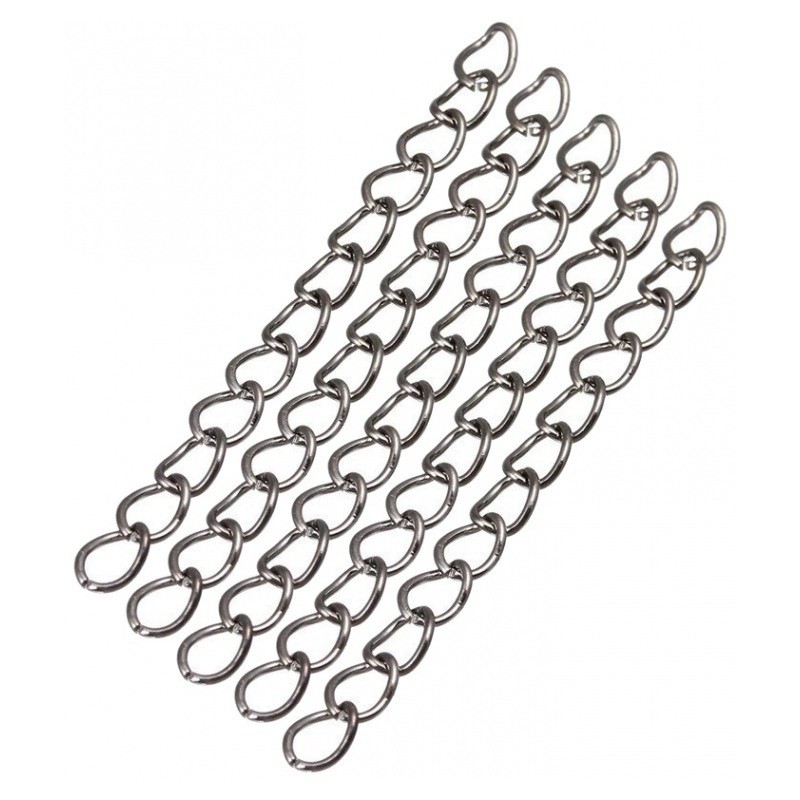 10 Chaînes,Chaînettes d'Extension Platine 50mm