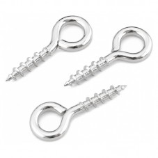 100 Pitons à Vis Argentés 10x4mm