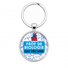 Porte-Clé Fait Main Prof de Biologie qui Déchire 25mm pour la Création de Bijoux Fantaisie - DIY