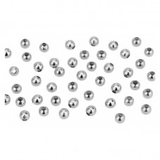 50 Perles Intercalaires en Acier Inoxydable Argenté 3mm