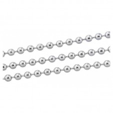 1 Mètre de Chaine à Bille Argentée 2mm pour la Création de Bijoux Fantaisie - DIY