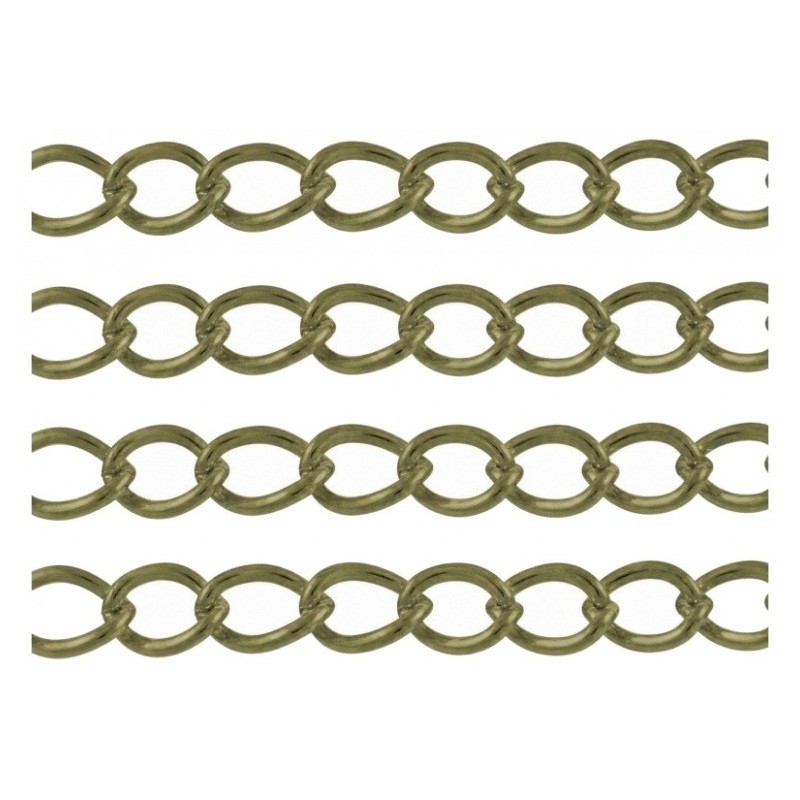 1 Mètre de Chaine à Maille Bronze 5mm
